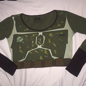 Star Wars Boba Fett cropped long sleeve shirt